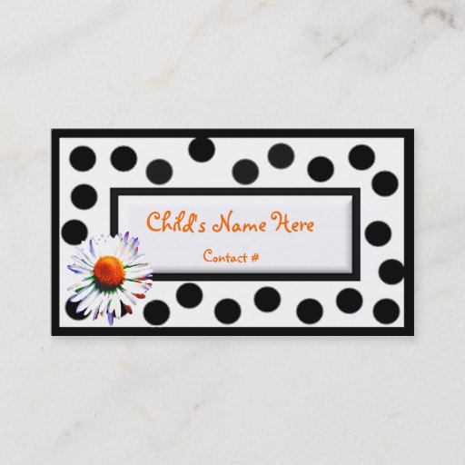 Customizable Children's Calling Card Business Card