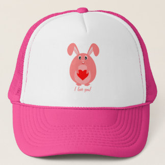 Children's cap with a print of a cute rabbit 