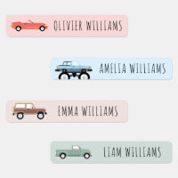 Childrens Cars Personalized Preschool Names