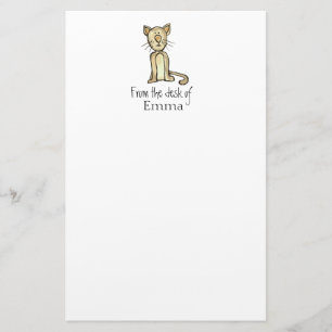 Children's Cat Stationary personalized Stationery