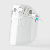 Children's Chef Cooking Tools Print Kids' Face Shield