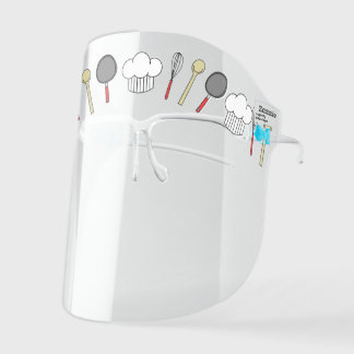 Children's Chef Cooking Tools Print Kids' Face Shield