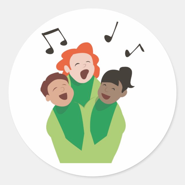 Children's Choir Classic Round Sticker (Front)