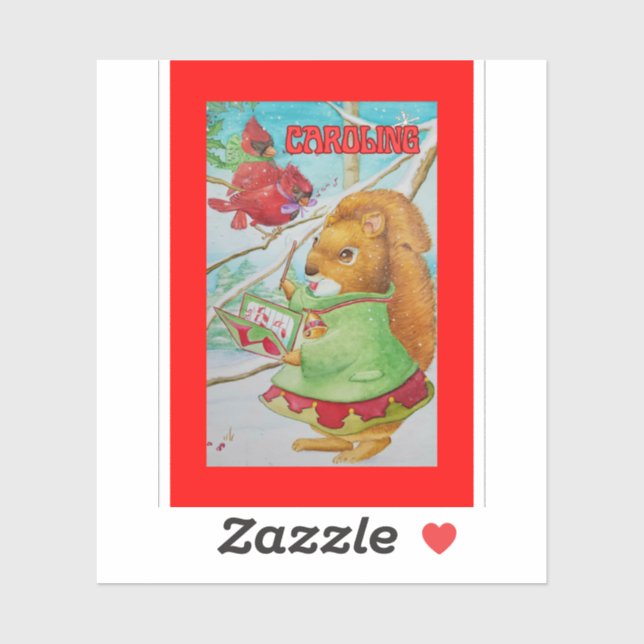 Children's Christmas Caroling  Sticker (Sheet)