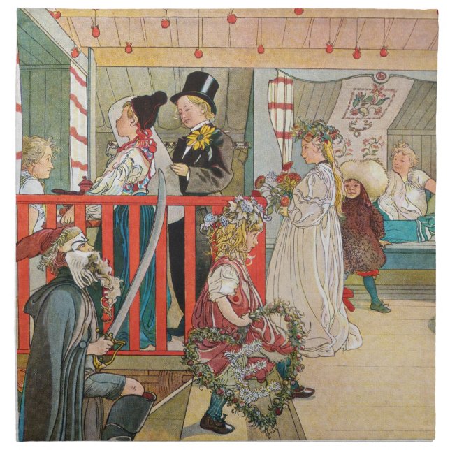 Children's Christmas Parade Cloth Napkin (Front)