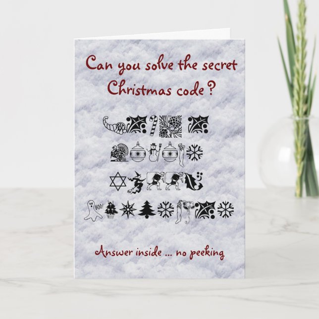 Childrens Christmas Puzzle Game Card (Front)