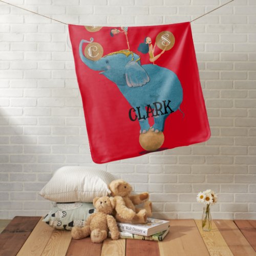 Childrens Circus Theme Nursery Baby Blanket