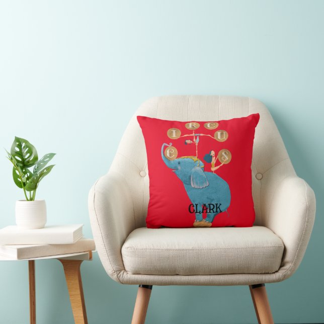 Children's Circus Theme Nursery  Throw Pillow (Chair)