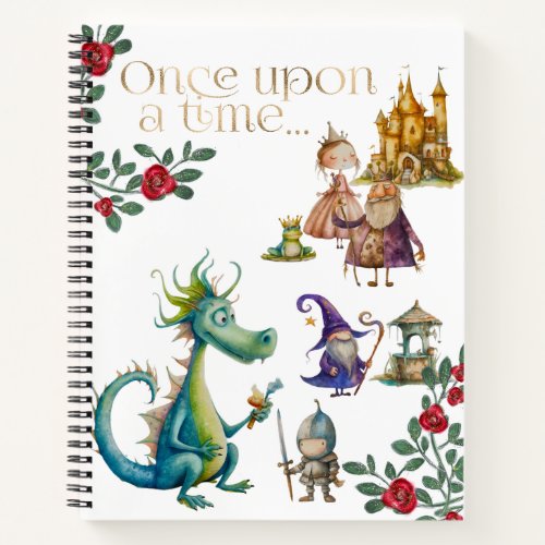Childrens Classic Fairy Tale Illustrations Notebook