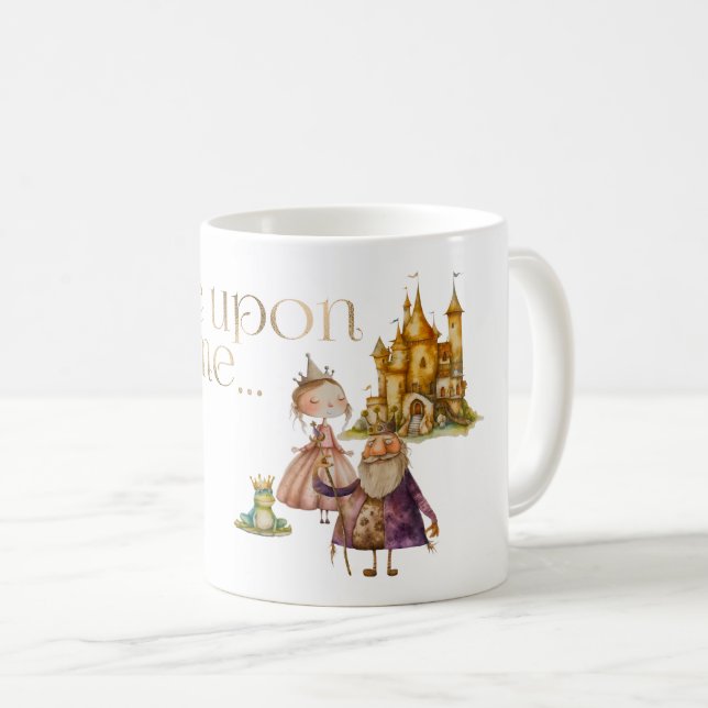 Children's Classic Fairy Tale Princess and Frog Coffee Mug (Front Right)