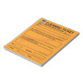 Children's Cleaning Ticket Notepad | Zazzle