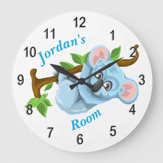 Children's Clock Cute Koala Bear (Front)