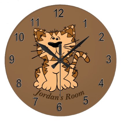 Children&#39;s Clock Cute Tabby Kitten