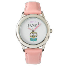 children's clock with owl - "Time to Read"