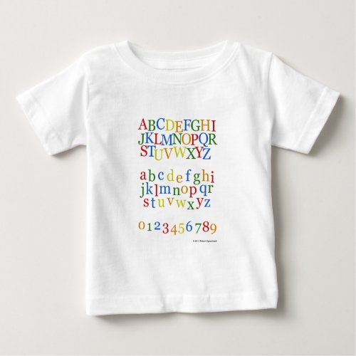 Childrens Colorful Alphabet Upper  Lower Case Baby T_Shirt