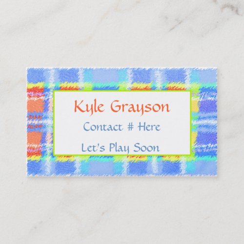 Childrens Colorful Calling Card