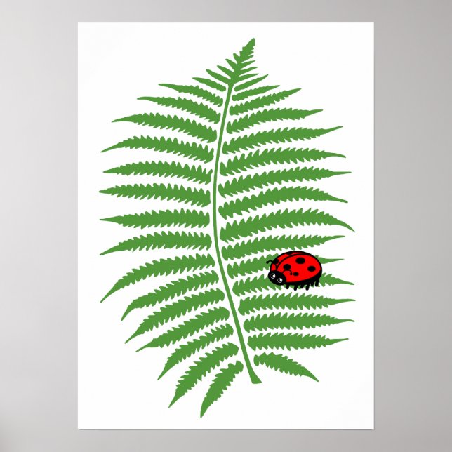 Childrens Colorful Ladybug Poster Print (Front)