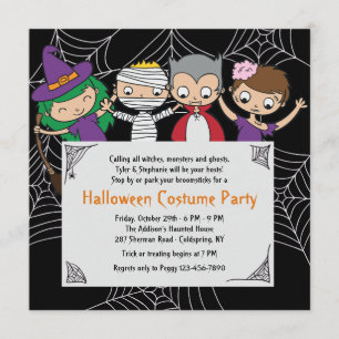 Children's Costume Halloween Party Invitation