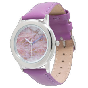 CHILDRENS CUSTOM PURPLE MARBLE INSPIRED WATCH
