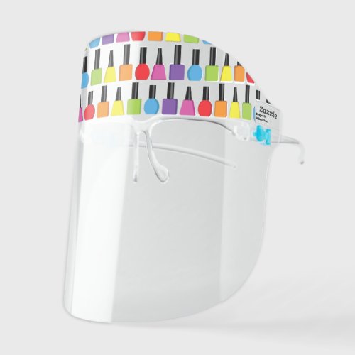 Childrens Cute Rainbow Nail Polish Salon Tech Kids Face Shield