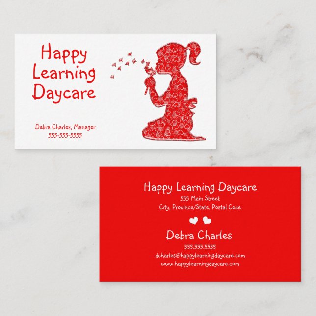 Children's Daycare Nature Business Card (Front/Back)