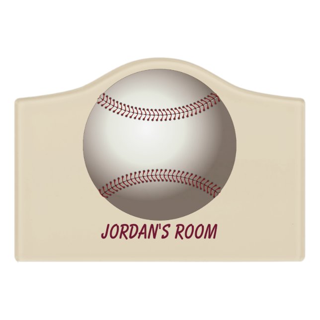 Children's Door Sign Baseball (Small Crest Front)