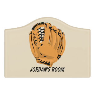 Children's Door Sign Baseball Mitt