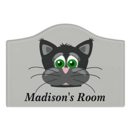 Children&#39;s Door Sign Cute Cat