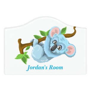 Children's Door Sign Cute Koala Bear