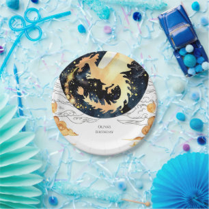 Children's Enchanted Dragon Birthday Paper Plates