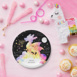 Children's Enchanted Dragon Birthday Paper Plates