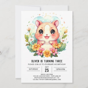 Children's Enchanted Hamster Birthday Invitation