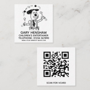 Children's Entertainer or Juggler Square Business Card