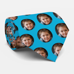 Children's Face Photo Personalized Father's Day Neck Tie