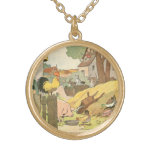 Children&#39;s Farm Animals Gold Plated Necklace at Zazzle