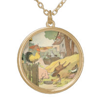 Children's Farm Animals Gold Plated Necklace