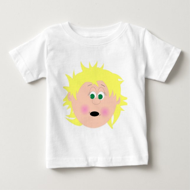 Childrens Fun Faces and Graphics Baby T-Shirt (Front)