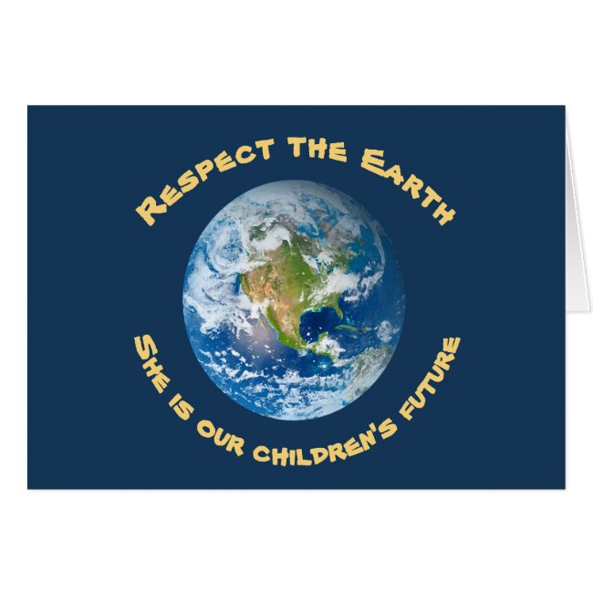Childrens Future Planet Earth Day Card