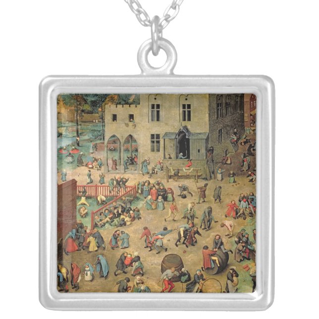 Children's Games , 1560 Silver Plated Necklace (Front)