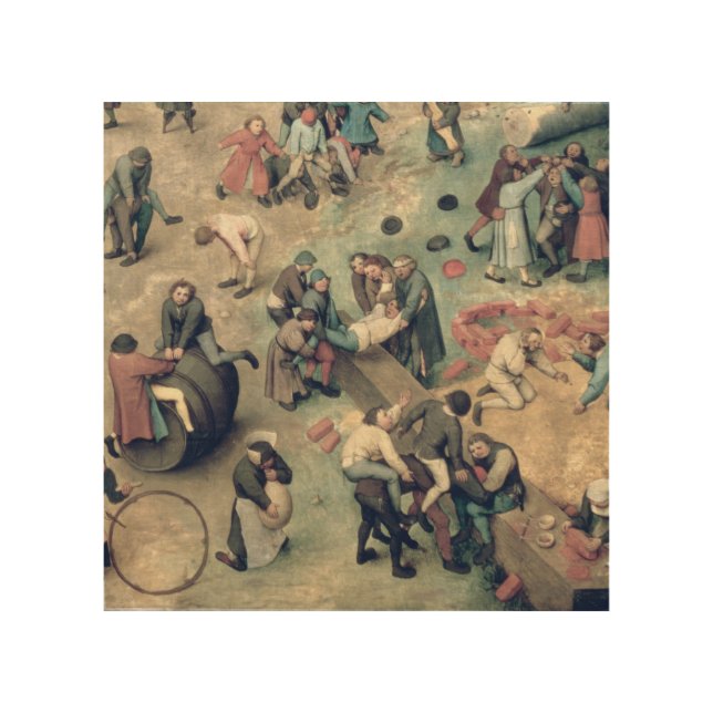 Children's Games : detail of bottom right-hand Wood Wall Decor (Front)