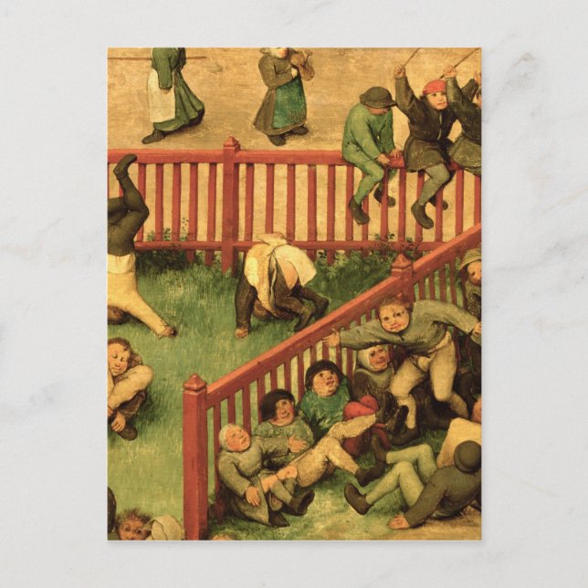 Children's Games : detail of left-hand section Postcard (Front)