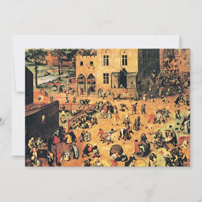 Children's Games, fine art painting, Card (Front)