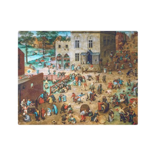Childrens Games  Pieter Bruegel the Elder  Metal Print