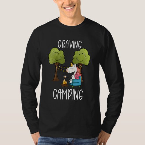 Childrens Glamping Gear Unicorn Camping Stuff Summ T_Shirt