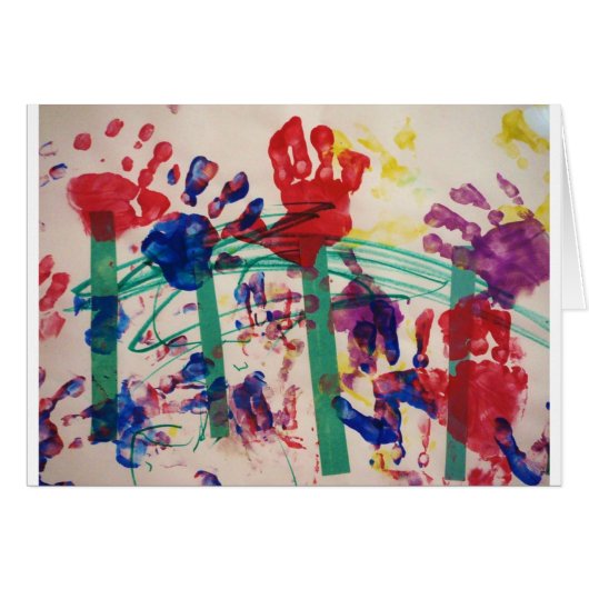 Children's handprint Garden Cards (Front Horizontal)