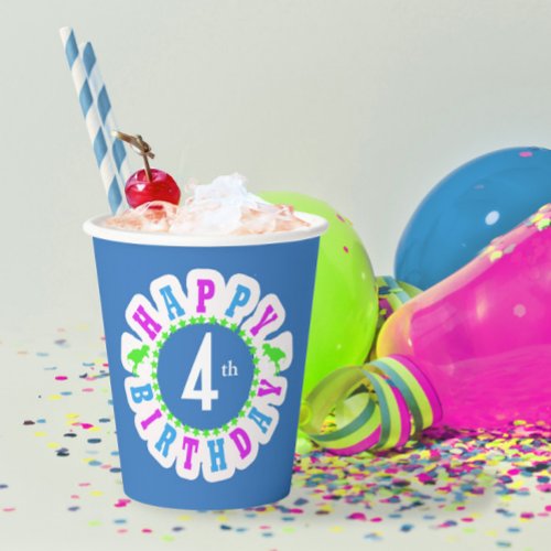 Childrens Happy Birthday Circle of Stars ID527 Paper Cups