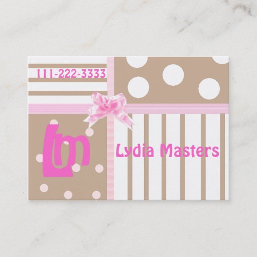 Customizable Childrens High Fashion Calling Card Business Cards