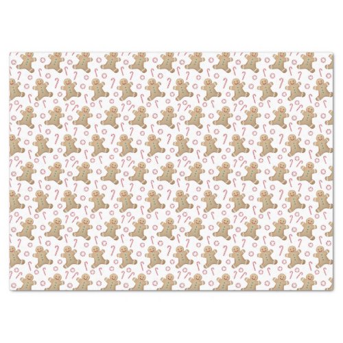 Childrens Holidays Gingerbread Man Candy Canes Tissue Paper