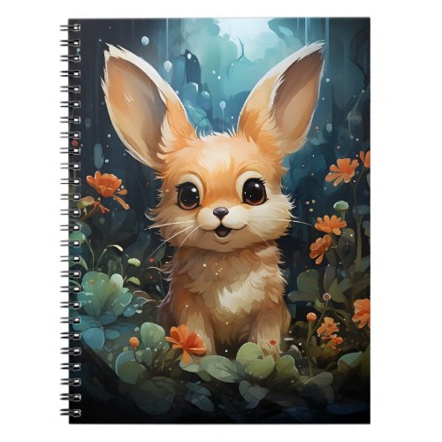 Childrens Illustration Adorable Cute Sea Bunny Notebook