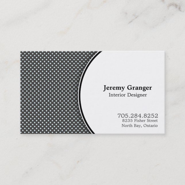 Children's Interior Designer Business Card - Dots (Front)
